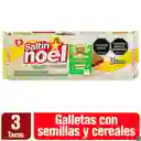 Galleta Saltin Semillas Y Cereales Taco x 3