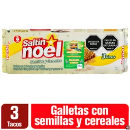 Galleta Saltin Semillas Y Cereales Taco x 3