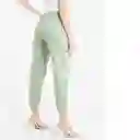  Pantalon Canela Mujer Verde Escarchado Claro Talla 6 Naf-Naf 