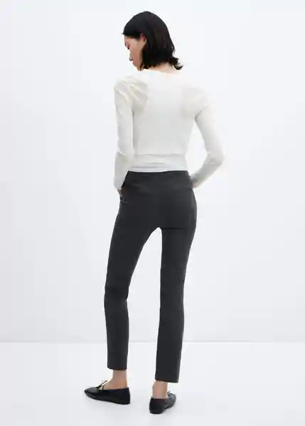 Pantalón Cola Gris Claro Vigoré Talla 52 Mujer Mango