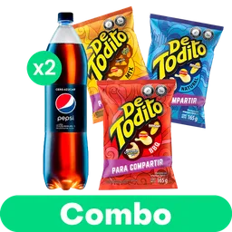 Combo de Todito Mix Bbq y Natural + Pepsi Cero 1.5L x 2