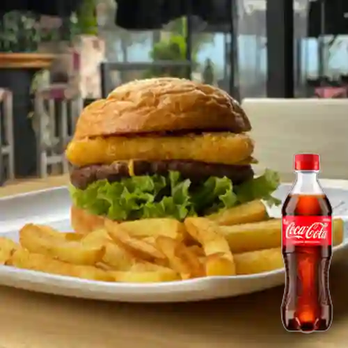 BF Hamburguesa Mozzarella Crunch +Cocacola Org 400ml