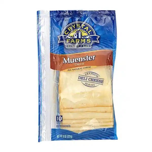 Queso Muenster Crystal Farms 10 Tajadas