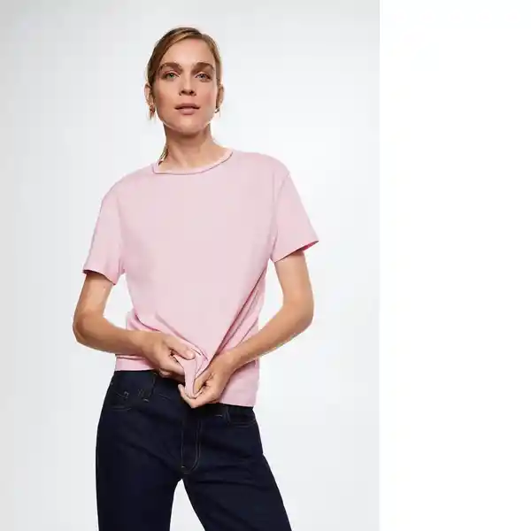 Camiseta Bright Rosa Talla 18 Mujer Mango