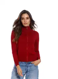 Saco Tejido Abierto Con Cierre Mujer Rojo Talla XS Arkitect