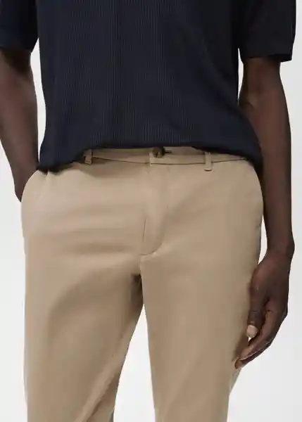 Pantalón Barna Beige Talla 44 Hombre Mango
