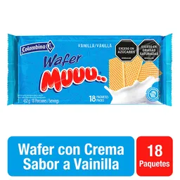 Muuu Galletas Wafer con Crema Sabor Vainilla