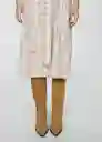 Vestido Nil-w Crudo Talla L Mujer Mango