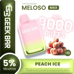 Geek Bar Vape Meloso Max Peach Ice 9000 Puffs 5% Nicotina