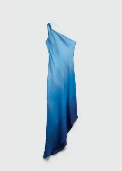 Vestido Cielo Azul Talla L Mujer Mango