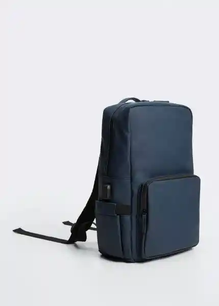 Mochila M Moss Azul Talla 99 Hombre Mango