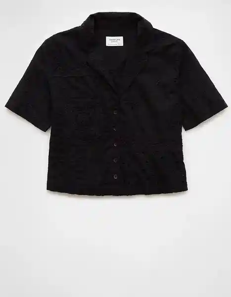 Camisa Mujer Negro Talla X-Small American Eagle 03555543