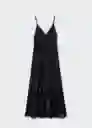 Vestido Elena Negro Talla M Mujer Mango