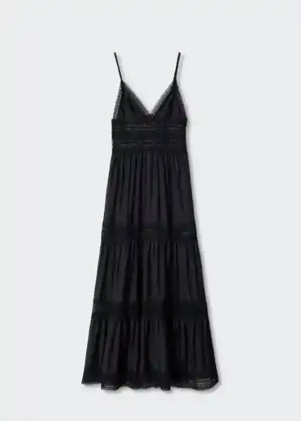 Vestido Elena Negro Talla M Mujer Mango