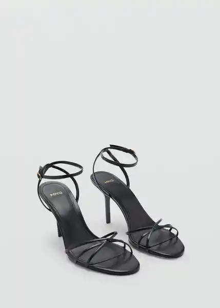 Sandalias Zazo Negro Talla 39 Mujer Mango