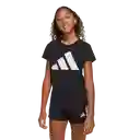 Adidas Camiseta Manga Corta Tee 160 Lifestyle de Niña Negro T XL