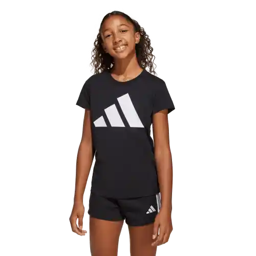 Adidas Camiseta Manga Corta Tee 160 Lifestyle de Niña Negro T XL