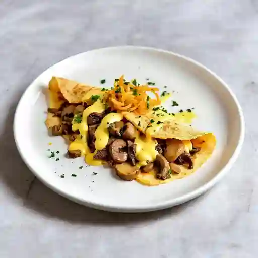 Crepe de roast beef y champignon