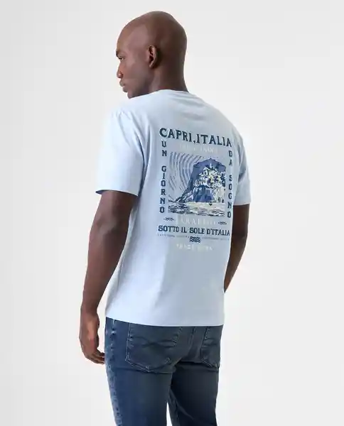 Camiseta Hombre Azul Talla XXL 842G004_AZU144115 Americanino