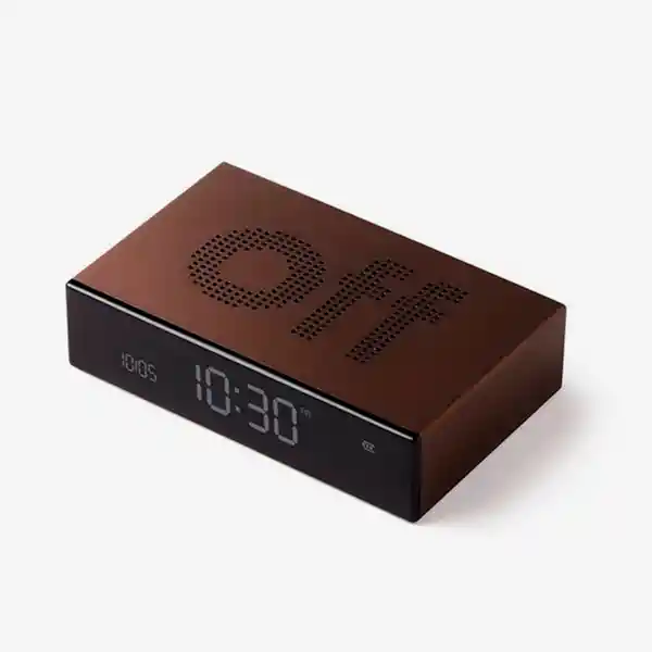 Lexon Reloj de Mesa Flip Premium Café