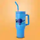 Vaso Doble Pared Con Pitillo Lilo & Stitch Azul 1200 mL Miniso