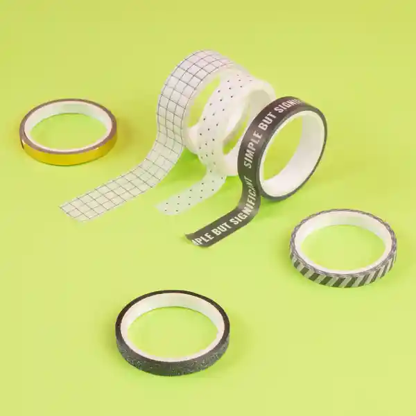 Set de Cintas Adhesivas Black & White Miniso
