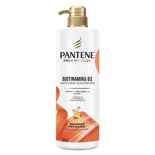 Pantene Shampoo Anticaída Biotinamina + B3 510 mL