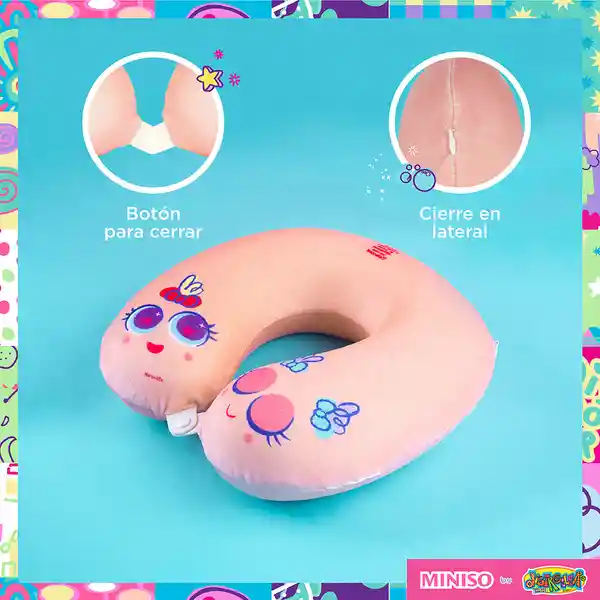 Almohada de Viaje de Espuma Viscoelástica Distroller Rosa Miniso