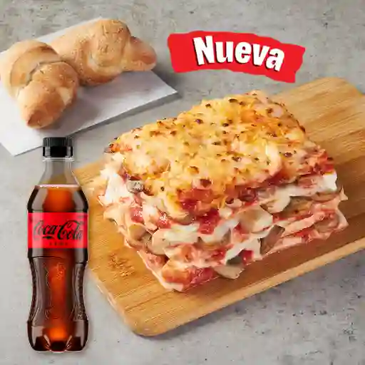 Combo Lasagna Pollo Champiñón