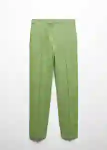 Pantalón Tempoli Verde Talla S Mujer Mango