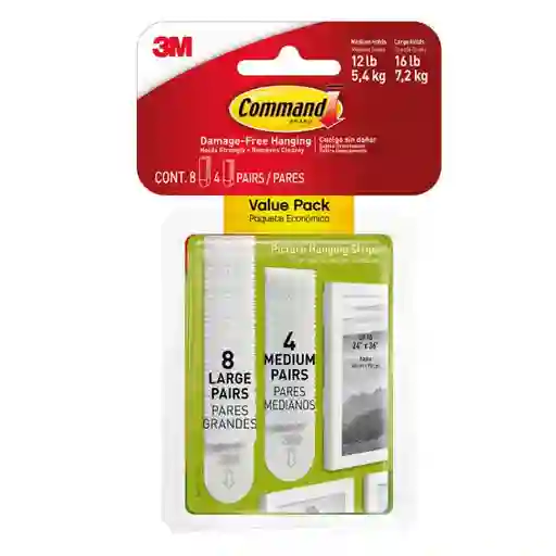 Command Pack Sujeta Cuadros Grandes y Medianos
