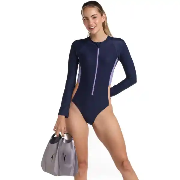 Vestido Baño Manga Larga Sun Vitality Femenino Talla 38 Speedo