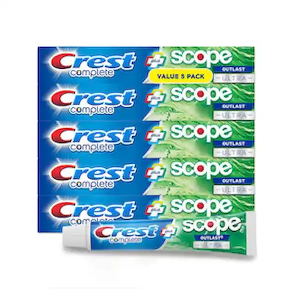 Crest Pack Crema Dental Complete + Scope Advanced Active Foam