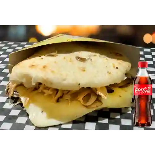 Combo Arepa Pollo Champiñon +Cocacola Orig 400ml