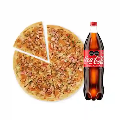 Pizza M Sencilla y Coca Cola 15l