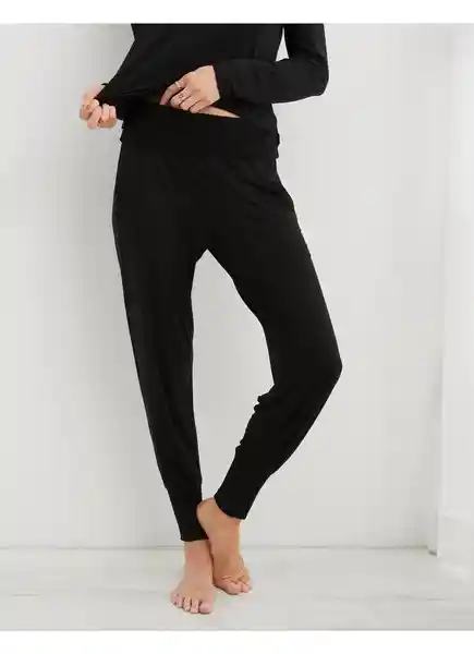 Pantalón de Pijama Aerie Negro Talla X-SMALL American Eagle