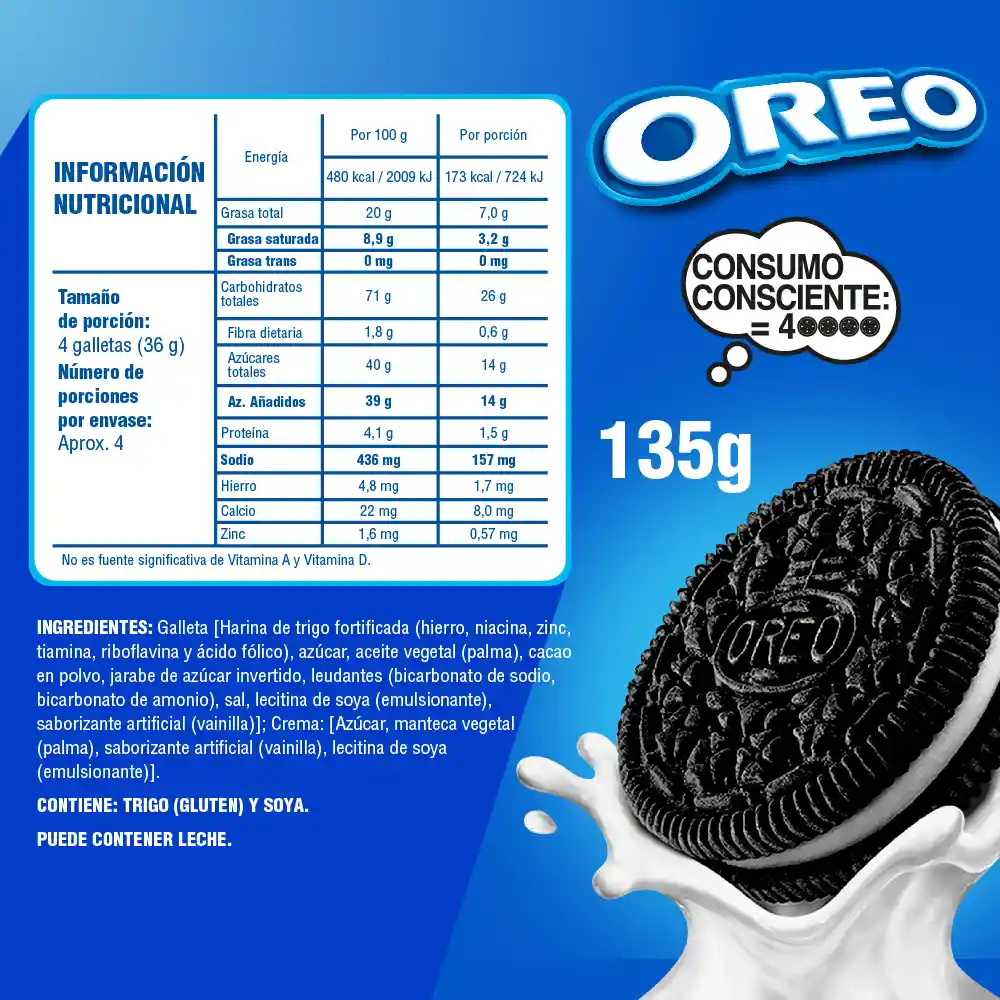 Galleta Oreo Chocolate Cre Vainilla