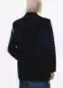 Abrigo Flipper Navy Talla M Mujer Mango