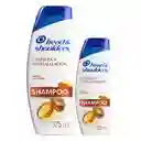 Shampoo Head Shoulders Limpieza y Revitalizacion Aceite de Argan Control Caspa Champu Head and Shoulders 375 ml + 180 ml Pack