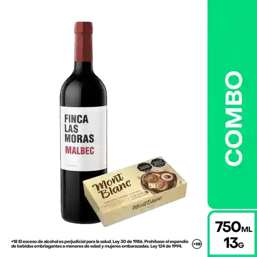 Combo Finca Las Moras Malbec + Mont Blanc Bombón Sabor Surtidos