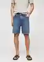 Bermuda Oliver Tejano Oscuro Talla 42 Hombre Mango