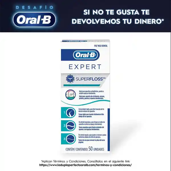 Seda Dental Oral-B Expert SuperFloss 50 Unidades