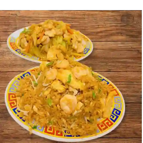 Combinado Mediano Pollo y Camarón