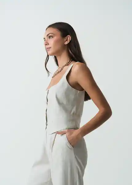 Camisa Gussi Mujer Crudo Ballueca Claro T S 412G371 Naf Naf