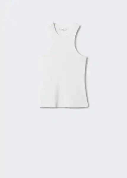 Top Feta Blanco Talla XL Mujer Mango