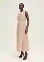 Vestido Ania Beige Talla XS Mujer Mango