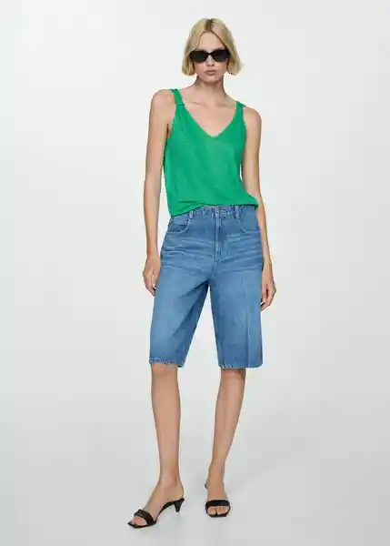 Top Lina Verde Talla S Mujer Mango