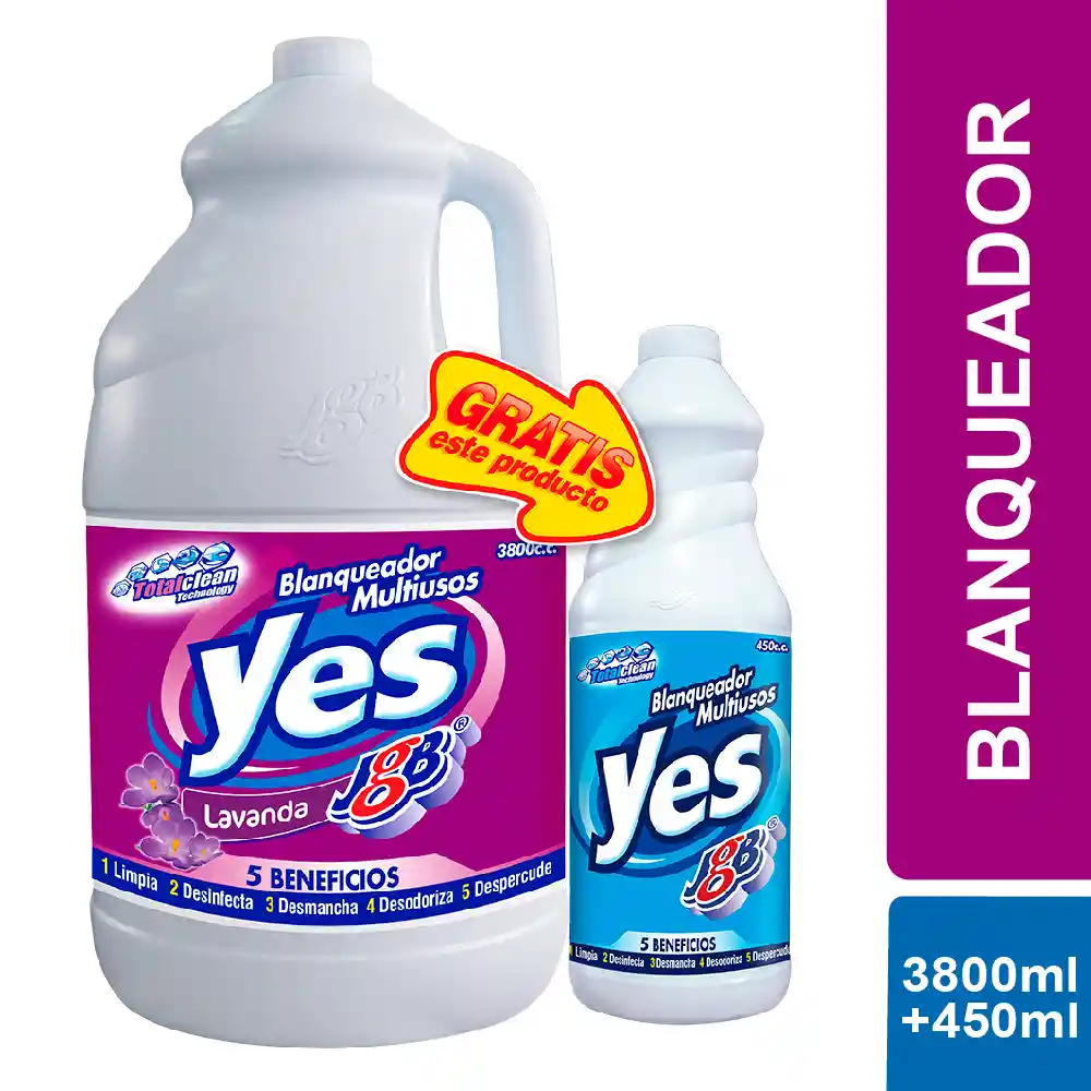 Oferta Blanqueador Yes Lavanda por 3800 + 450 ml