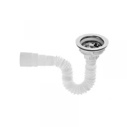 Boccherini Kit Sifón Flexible y Canastilla Para Lavaplatos