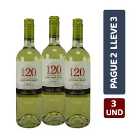 Pague 2 Lleve 3 Vinos Santa Rita 120 